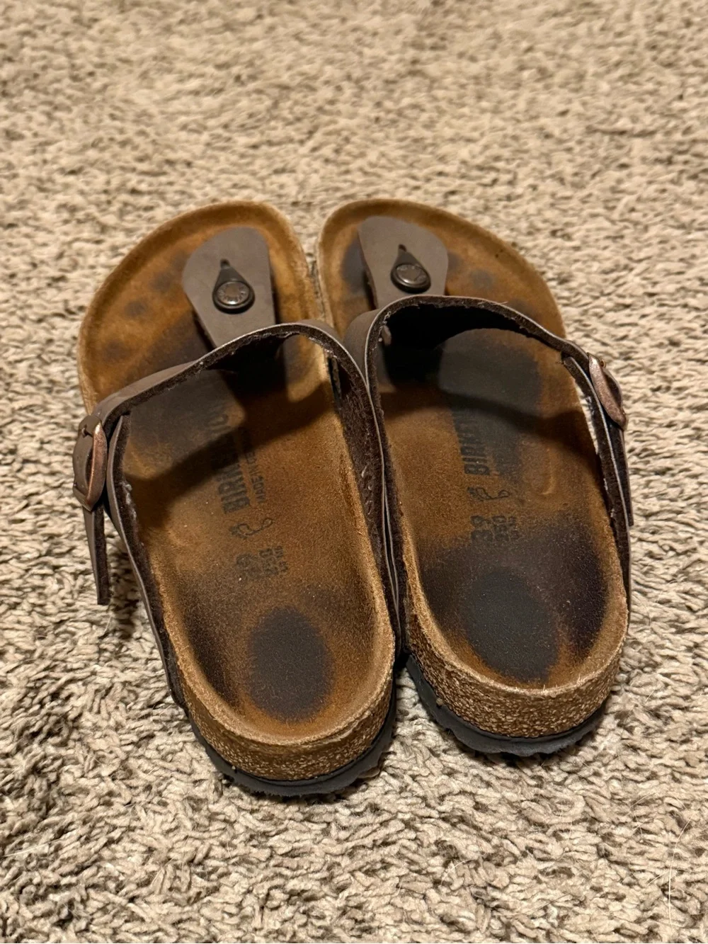 Birkenstock Gizeh Brown Thong Sandals Women’s 8.5 EU 39 Regular Width